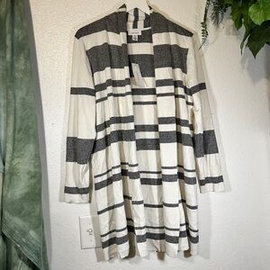 Calvin Klein Striped Grey and White Women's Cardigan